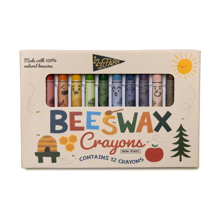 12 Beeswax Crayons – Non-Toxic, Kid-Friendly Design