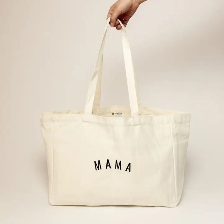 Mama Canvas Tote Bag | Stylish Eco-Friendly Diaper Bag