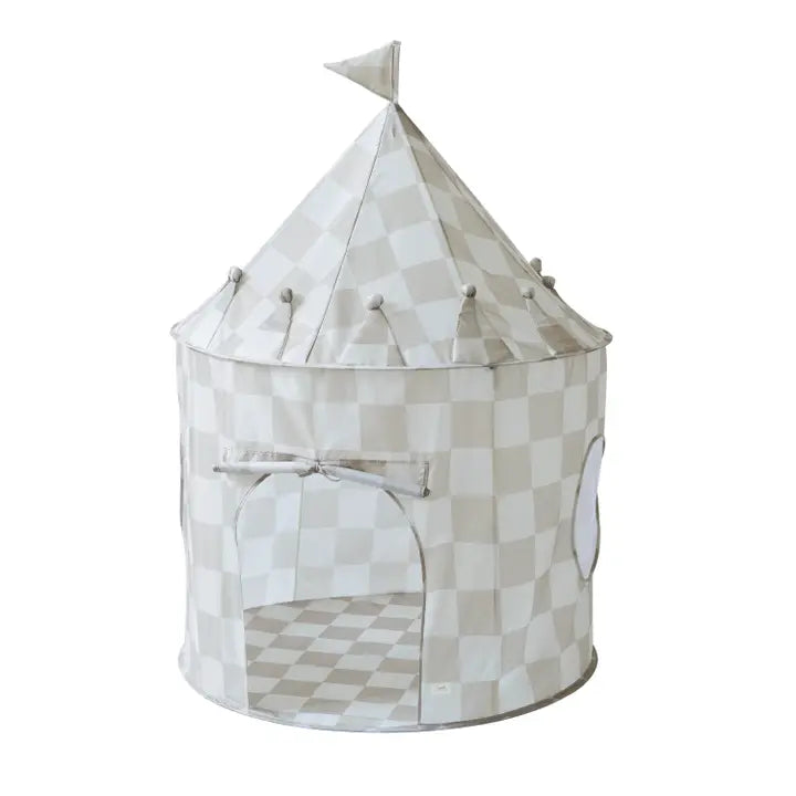 Kids Play Tent Castle with Recycled Fabric - Print